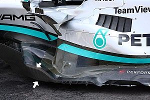 T&eacute;cnica F1: Mercedes prob&oacute; un nuevo suelo pensado para 2023
