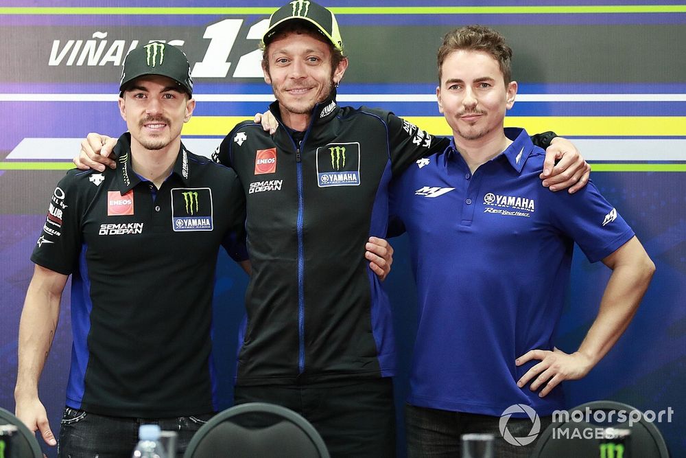 Maverick Vinales, Yamaha Factory Racing, Valentino Rossi, Yamaha Factory Racing, Jorge Lorenzo, Yamaha Factory Racing