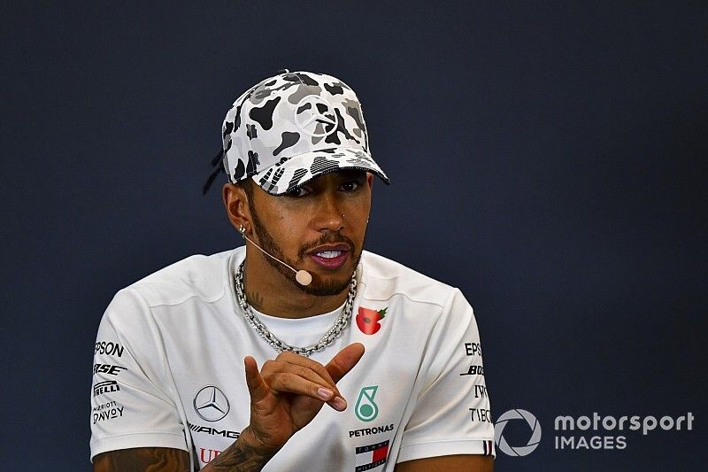 Lewis Hamilton, Mercedes AMG F1, in the Press Conference