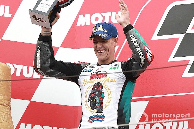 Podium: tweede plaats Fabio Quartararo, Petronas Yamaha SRT