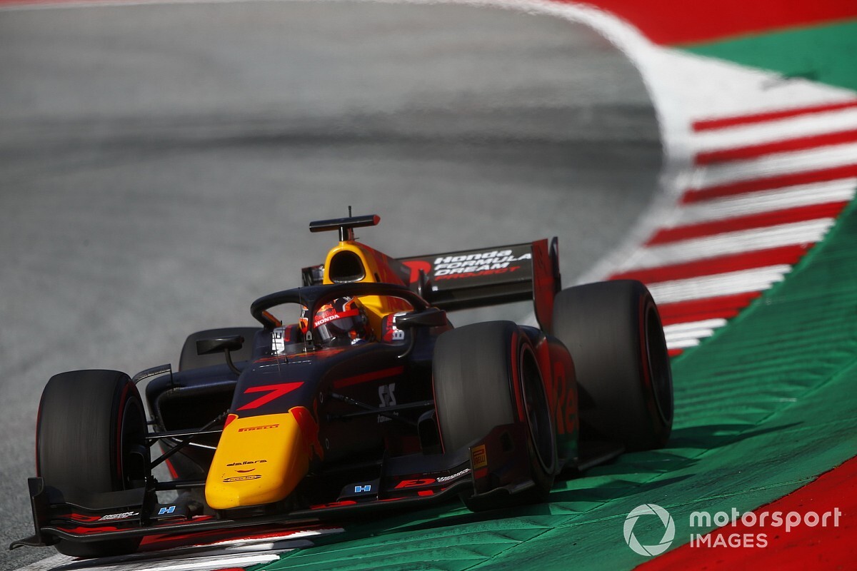 F2シュピールベルク2:角田裕毅が開幕戦に続きフリー走行でトップタイムを記録