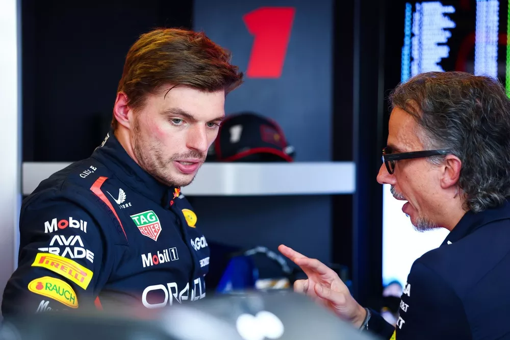 Max Verstappen, Red Bull Racing, Laurent Mekies, Red Bull Racing Team Principal