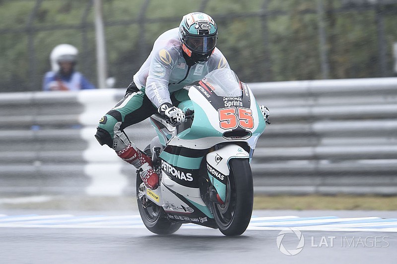 Derde training GP Japan: Syahrin het snelst, Luthi en Morbidelli crashen
