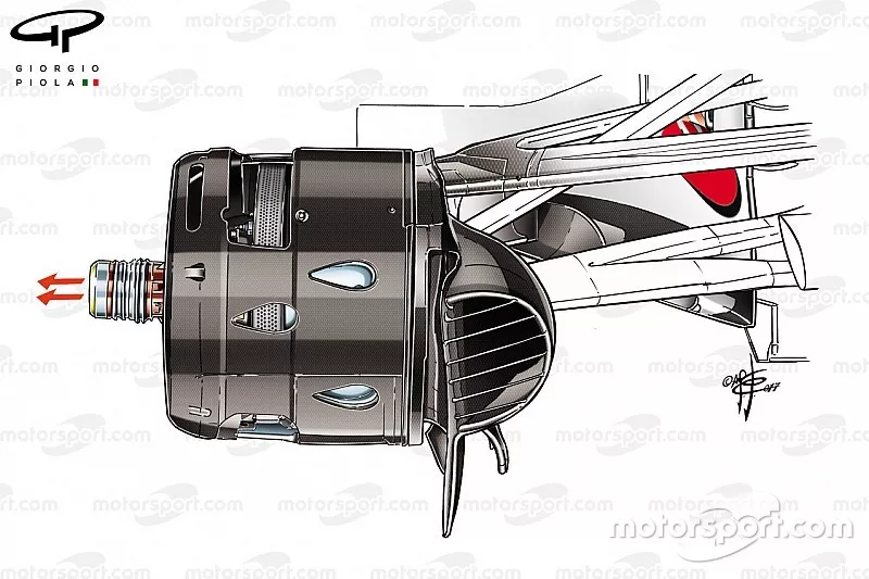 Ferrari SF70H: Angeblasene Achse