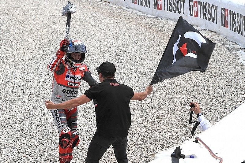 El ganador del GP de Catalunya 2018 de MotoGP, Jorge Lorenzo, Ducati Team