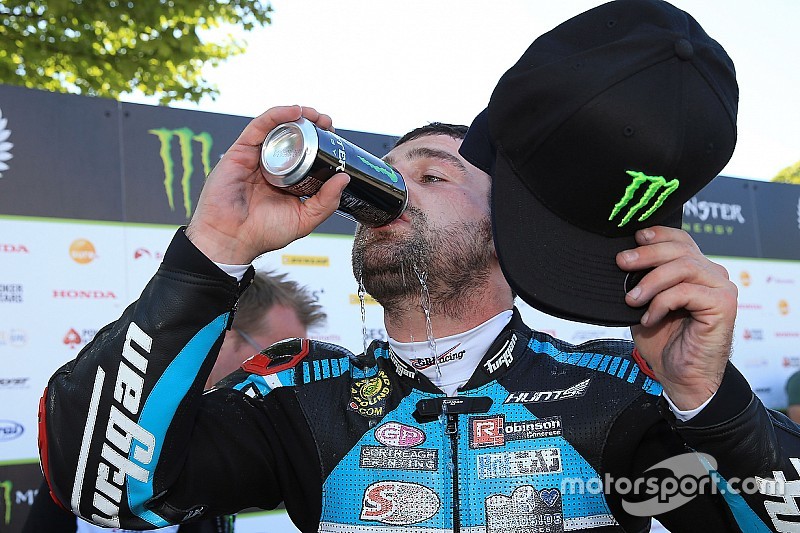 Michael Dunlop wins twice in Armoy despite broken pelvis