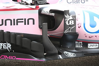 Force India: è comparso un secondo deviatore di flusso sulla VJM10