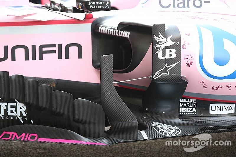 Force India: è comparso un secondo deviatore di flusso sulla VJM10