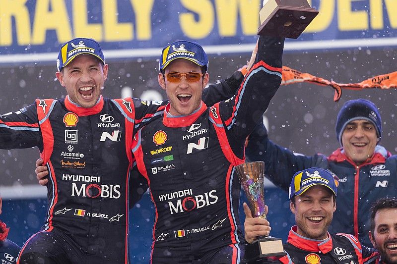 I vincitori Thierry Neuville, Nicolas Gilsoul, Hyundai i20 WRC, Hyundai Motorsport