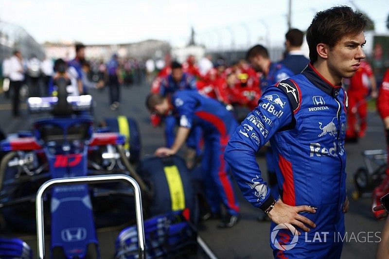 Pierre Gasly, Toro Rosso, on the grid