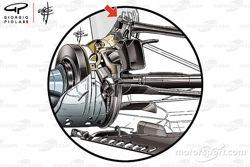 Animazione Mercedes: c'è il bracket anche sulla sospensione posteriore
