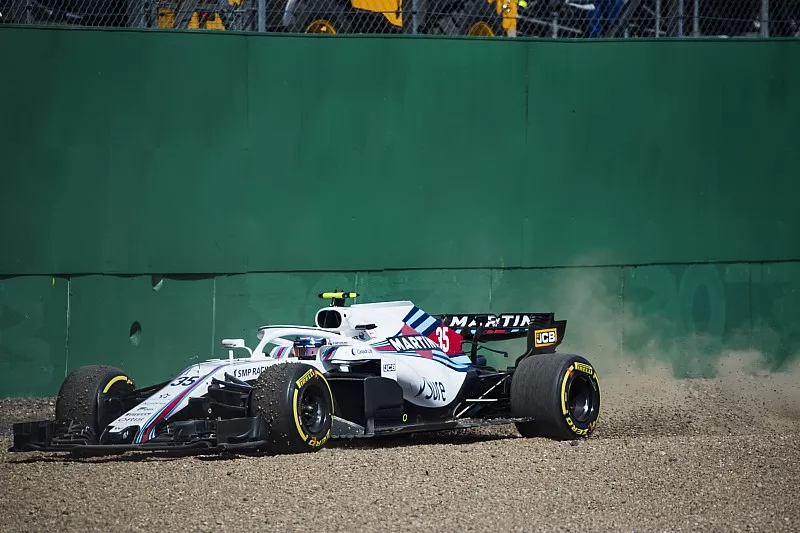 Sergey Sirotkin, Williams FW41, nella ghiaia