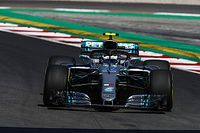 Com Bottas, Mercedes domina TL1 marcado por erros na Espanha