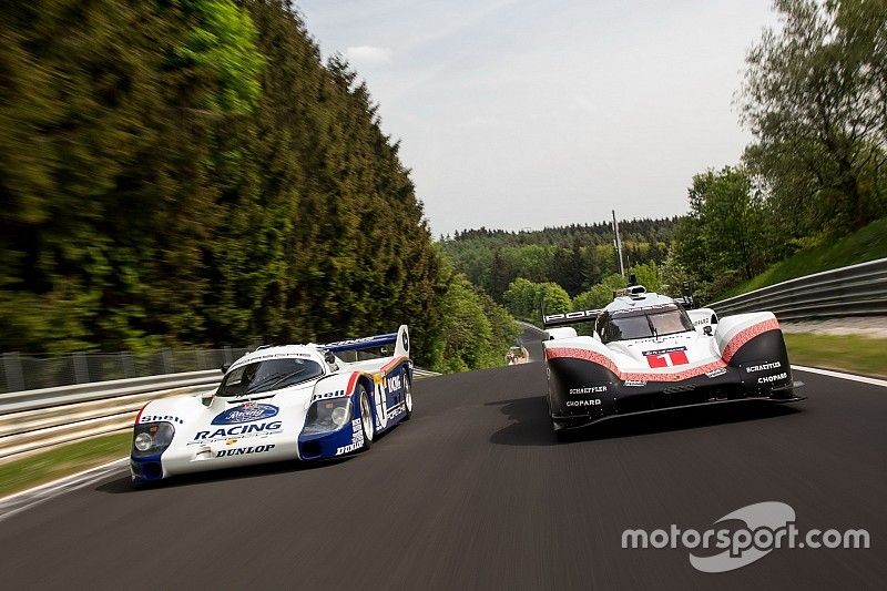 Hans-Joachim Stuck, Porsche 956 C, Timo Bernhard, Porsche 919 Hybrid Evo