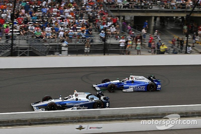 Max Chilton, Chip Ganassi Racing Honda, Takuma Sato, Andretti Autosport Honda