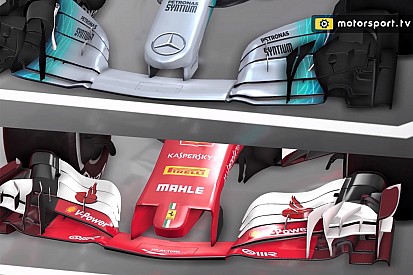 Video-analyse: De verschillen tussen de F1-filosofieën van Mercedes en Ferrari