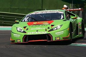 La Lamborghini di Bortolotti-Mul al comando nelle libere 2 a Misano