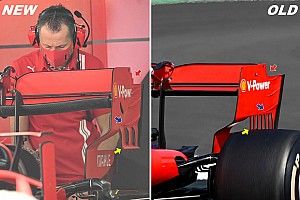 Ferrari: la paratia dell'ala posteriore è in stile Mercedes