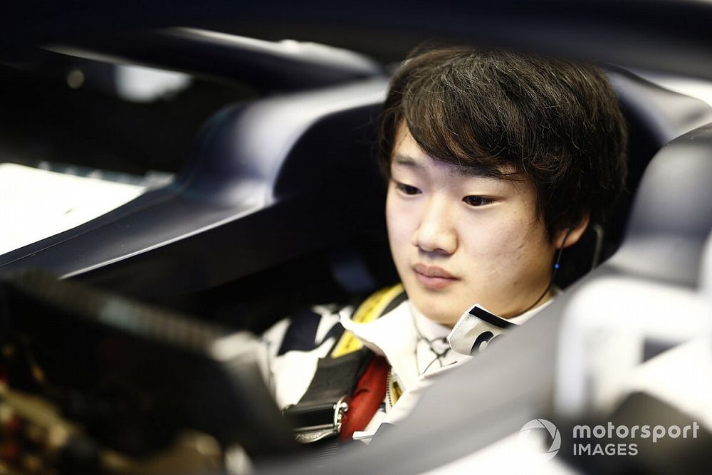 Yuki Tsunoda, Honda Formula Dream Project sits in his car