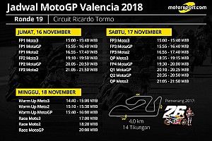 Jadwal lengkap MotoGP Valencia 2018