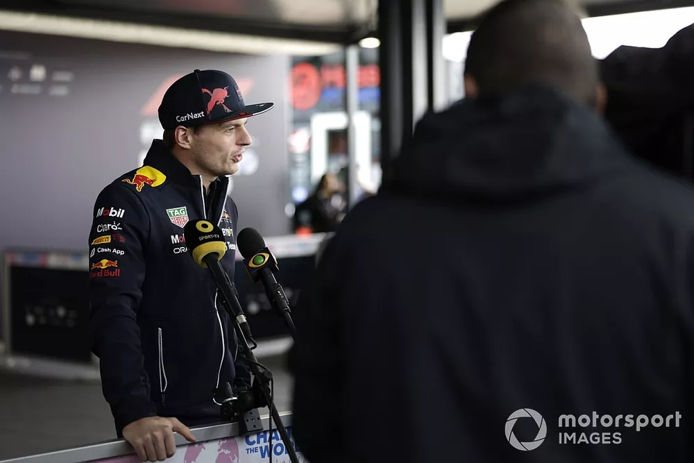 Max Verstappen, Red Bull Racing, is interviewed
