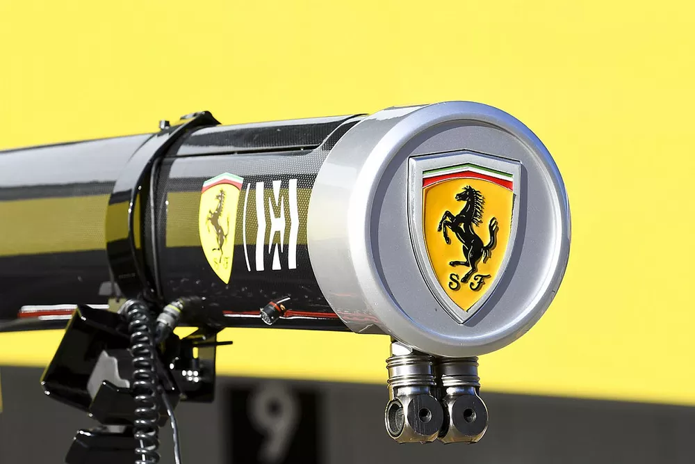 Ferrari Logo on pit gantry 