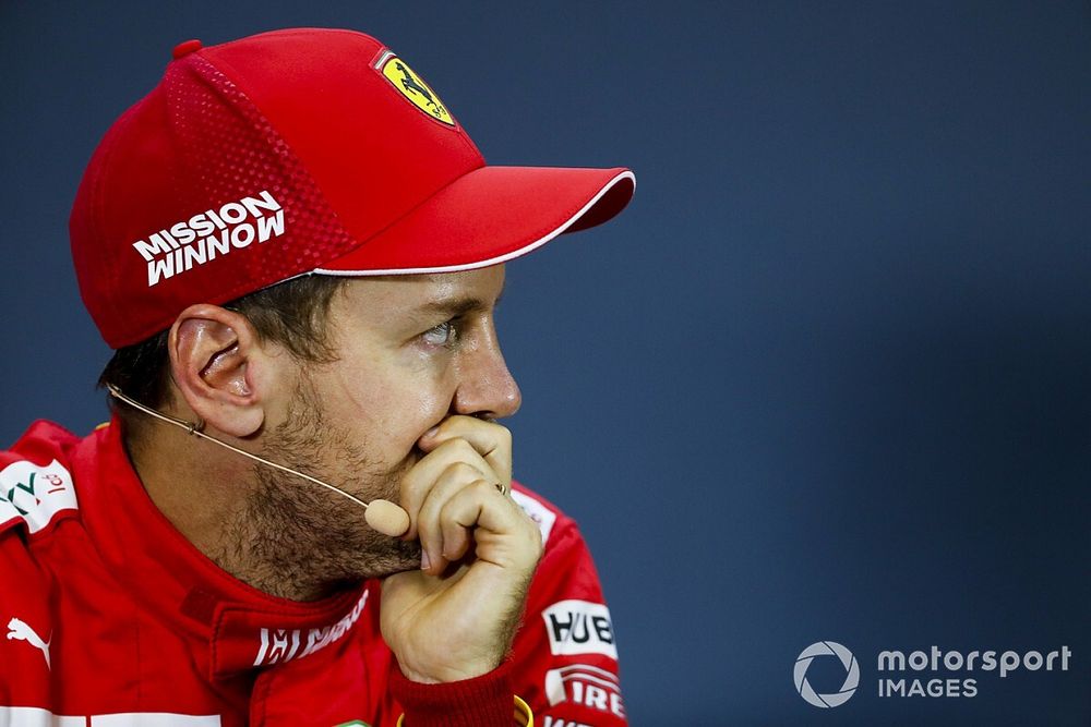 Sebastian Vettel, Ferrari In the Press Conference 