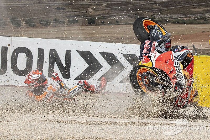Marquez took "very big" Aragon practice crash risk