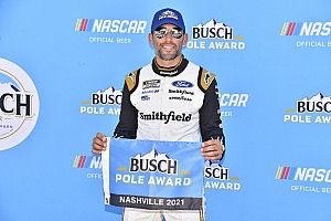 Aric Almirola takes surprise pole in first Nashville Cup race