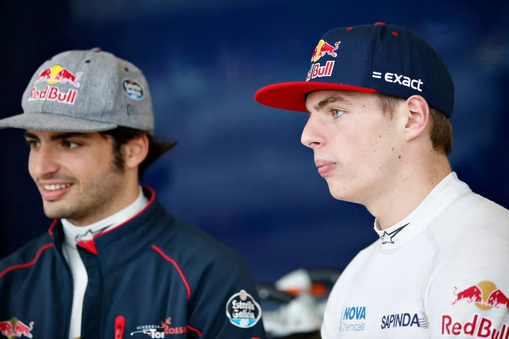 Max Verstappen, Toro Rosso, and Carlos Sainz Jr., Toro Rosso