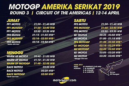 Jadwal lengkap MotoGP Amerika Serikat 2019