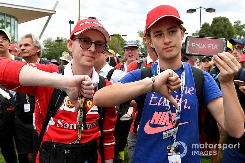 Galería: así mostraron su indignación los aficionados a la F1