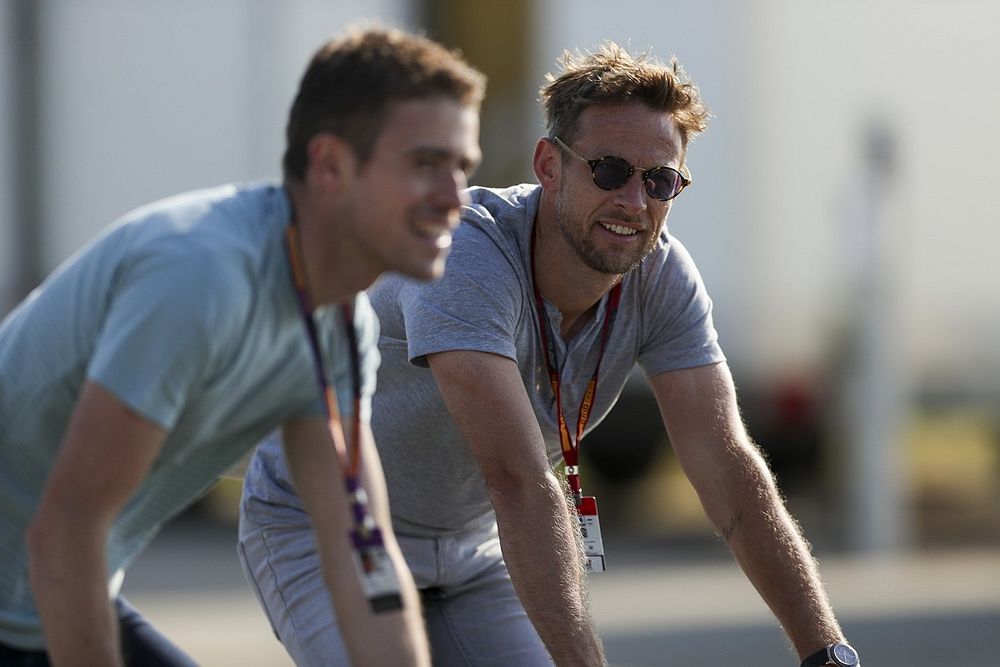 Paul di Resta, Sky, TV et Jenson Button, Sky, TV