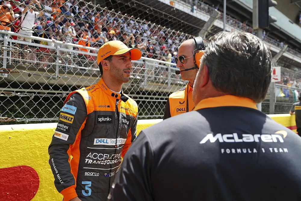 Daniel Ricciardo, McLaren, on the grid 