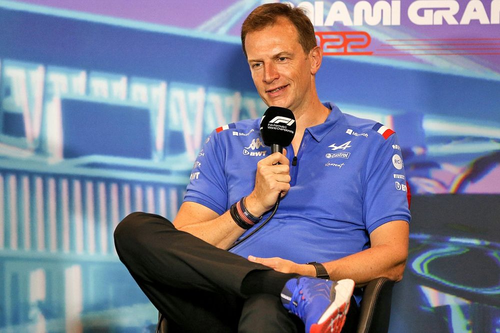 Laurent Rossi, CEO, Alpine F1, in the team principals Press Conference