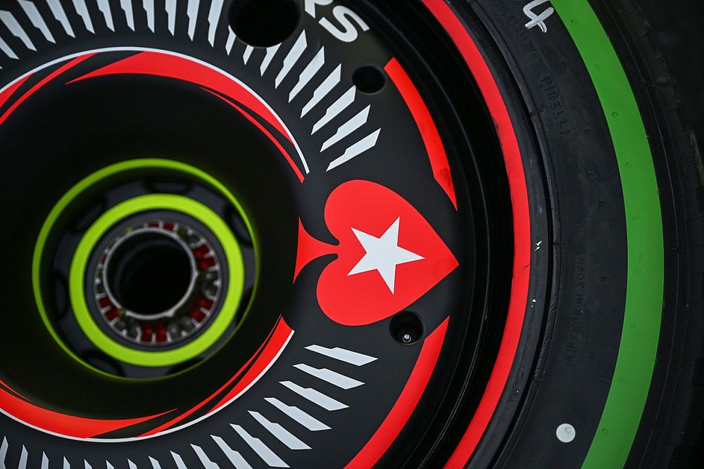 Pirelli tyre and Red Bull Racing wheel detail