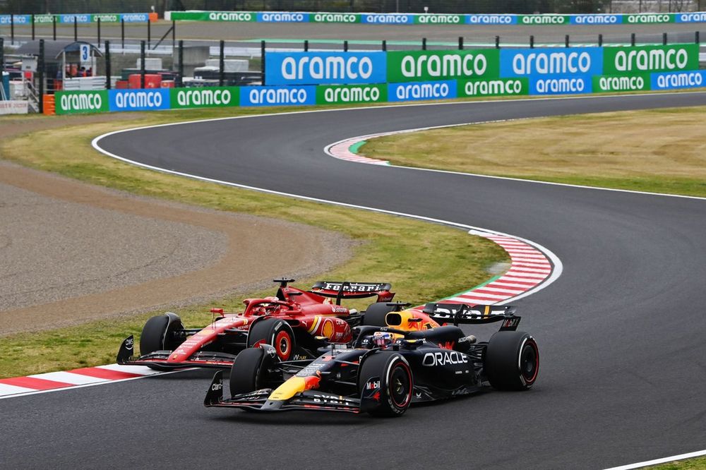 Max Verstappen, Red Bull Racing RB20, Charles Leclerc, Ferrari SF-24