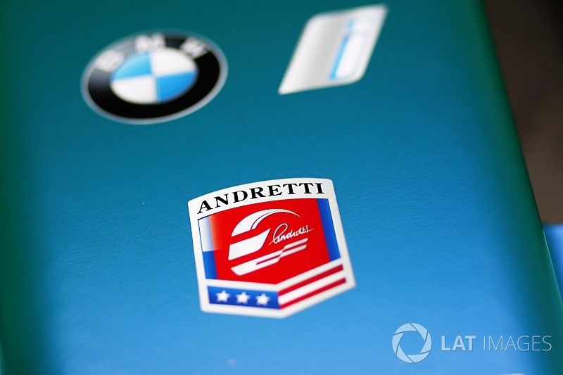 Andretti logo on the nose of the Andretti Formula E Team car