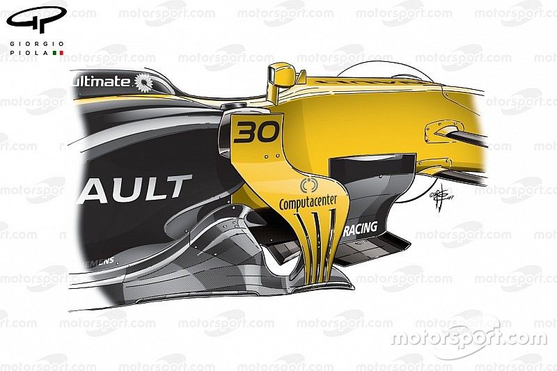 Renault R.S.17: dettaglio dei bargeboard