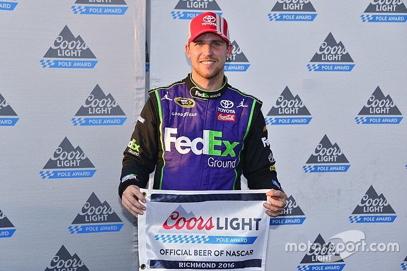Denny Hamlin edges Kyle Larson for Richmond pole