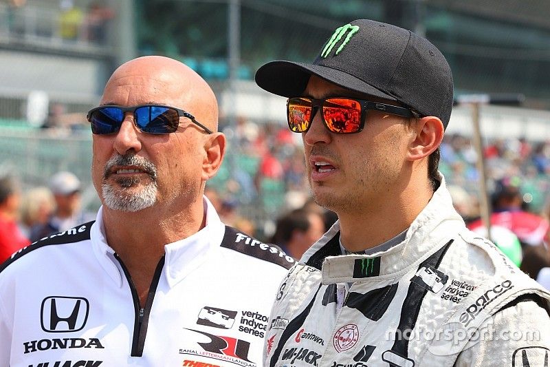 Graham Rahal, Rahal Letterman Lanigan Racing Honda with Bobby Rahal