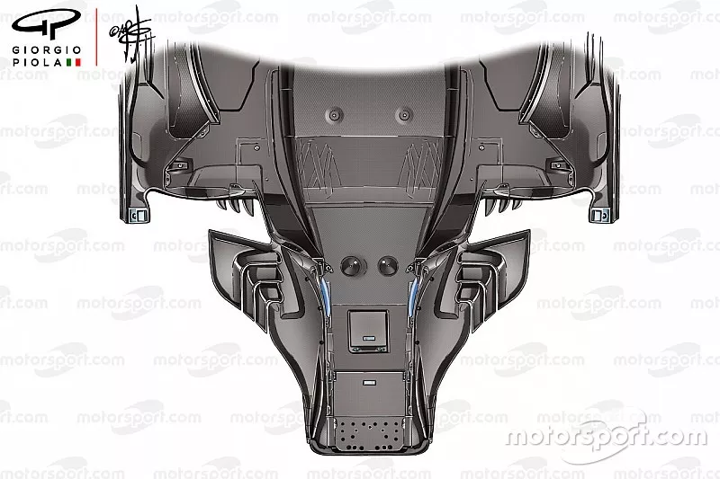 Ferrari SF71H floor detail