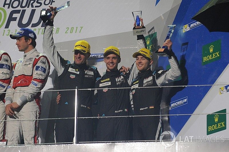 GTE Am podium: third place Christian Ried, Matteo Cairoli, Marvin Dienst, Dempsey-Proton Racing