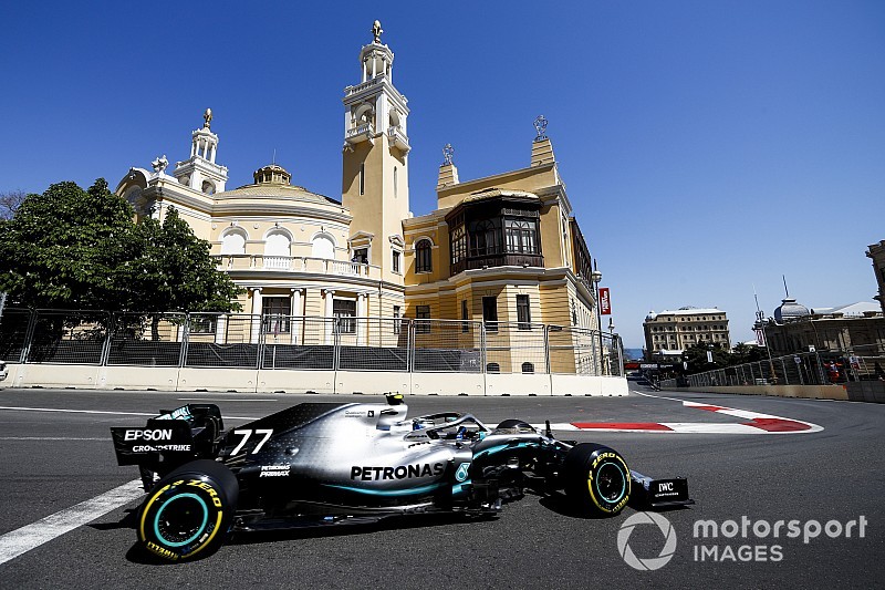 Fotogallery F1: prima fila tutta Mercedes nelle qualifiche di Baku
