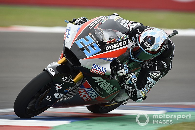 Moto2, Austin, Libere 1: Schrotter prima della bandiera rossa