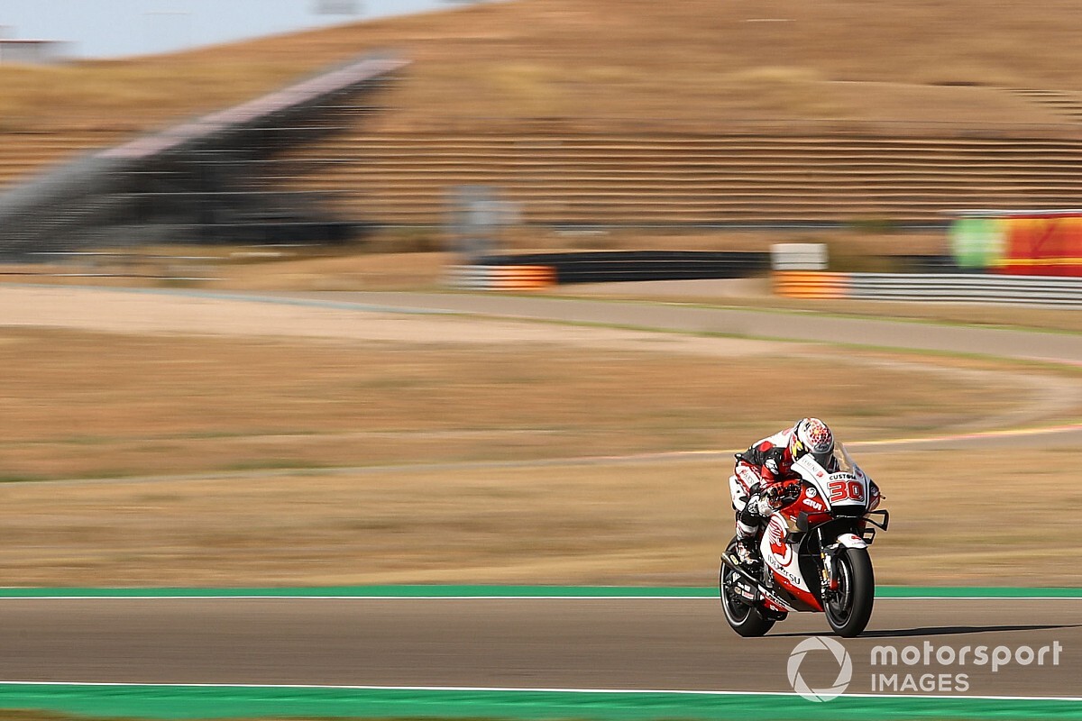 Polesitter Nakagami ook snelste in warm-up GP van Teruel