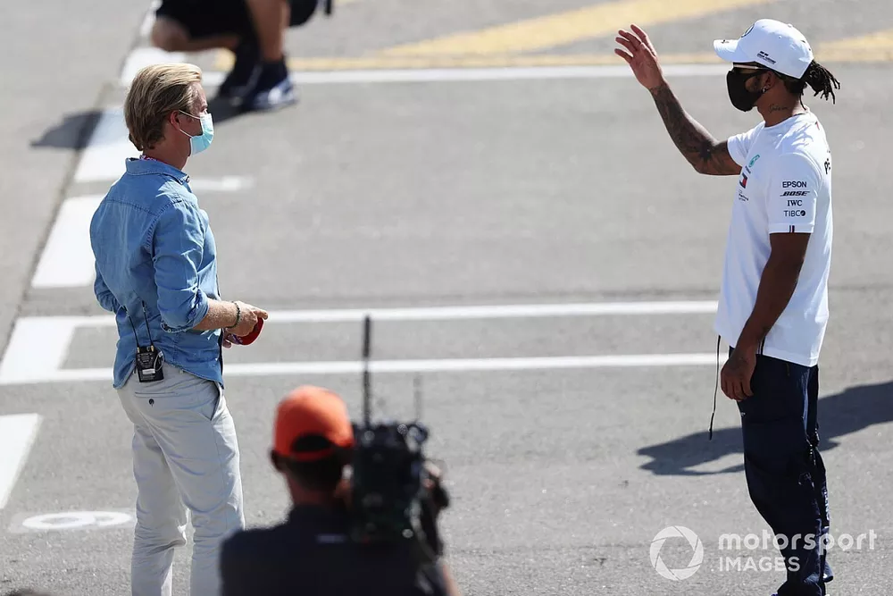 Lewis Hamilton, Mercedes-AMG Petronas F1, and Nico Rosberg