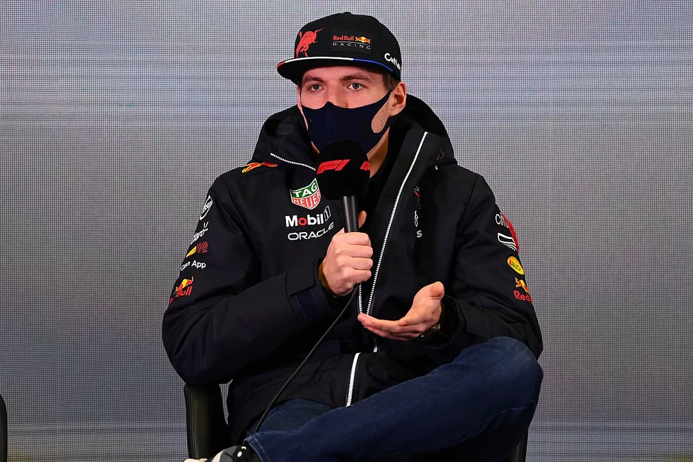Max Verstappen, Red Bull Racing, en conf&eacute;rence de presse