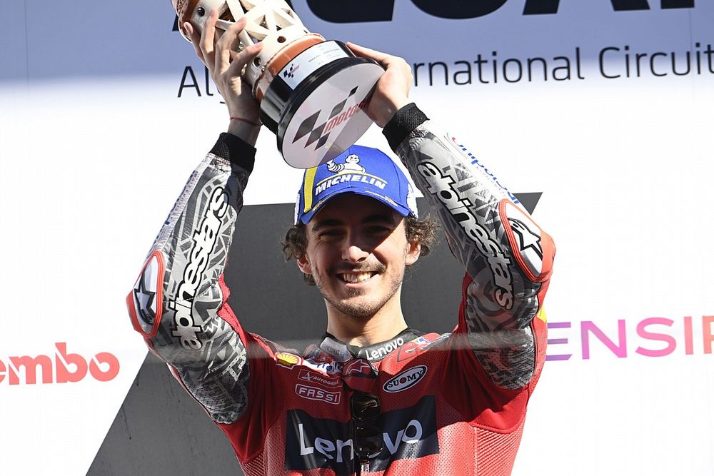 Podio: ganador Francesco Bagnaia, Ducati Team