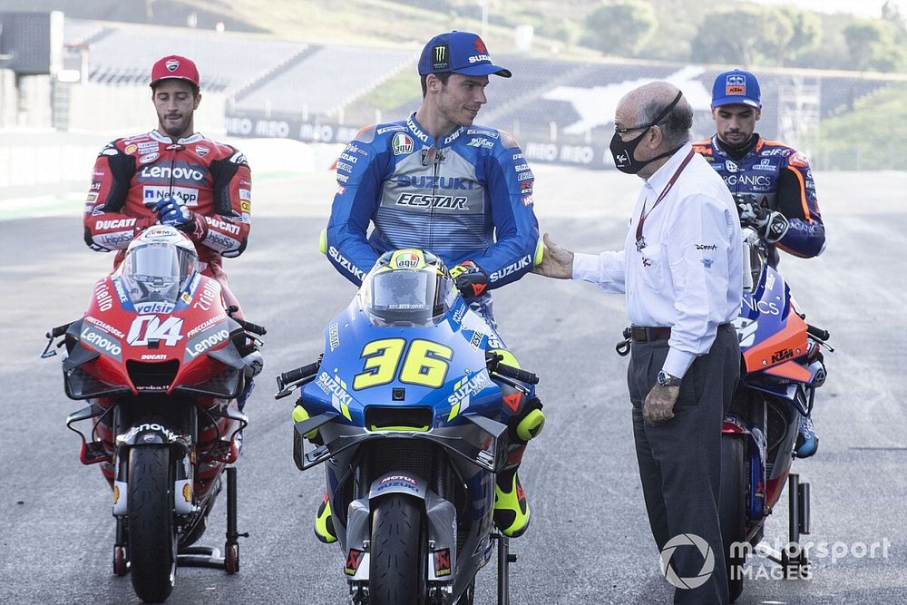 Joan Mir, Team Suzuki MotoGP, Carmelo Ezpeleta, CEO Dorna Sports